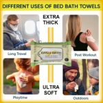 PEPL Premium 6 Pack X10= 60 Easy Bath Body wet wipes for Adults Patients Women Elders Men Baby | Body Cleaning Hospitals Home Care Travel Pack Large Size Doctors Choice Easy Eco Bath Wet Wipes - Image 5