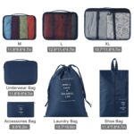 7-Piece Compression Packing Cubes Set – Space-Saving Luggage Organizers for Travel Vacation Cruise Weekend Getaways & Carry-On Essentials (Blue) - Image 6
