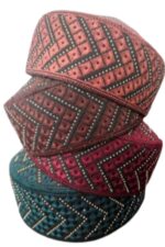 RBLISS CG Men's Cotton Namaz Topi Skull Kufi Cap for Muslim | Multicolor & Multidesigned Kufi| Free Size | Pack of 4 - Image 4
