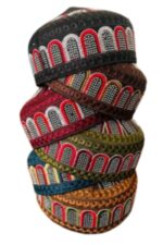 RBLISS CG Men's Cotton Namaz Topi Skull Kufi Cap for Muslim | Multicolor & Multidesigned Kufi| Free Size | Pack of 4 - Image 5