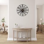 PRAMUKH FASHION Kalima Shahada Metal Islamic Wall Clock for Living Room | Modern Islamic Wall Art Decor | Silent Large Arabic Wall Watch for Home Decor, Muslim Gifts. (40 CM) - Image 3