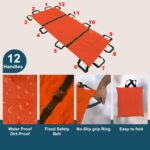 OTICA Heavy Duty Foldable Soft Stretcher for Medical Use - Portable Waterproof Stretcher for Patient, Emergency Use, Patient Transport | Orange with Carry Bag Support Upto 130kg Weight - Image 3