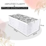 Kuber Industries Shoe Cover | Waterproof Shoe Storage Bag | Travel Shoe Storage Bag | Side Visible Window Shoe Organizer | Shoe Protector Bag | Flower Quilted | Pack of 2 | Gray - Image 4