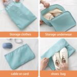 8 Pcs Travel Organizer Set for Luggage – Waterproof Packing Cubes with Shoe Bag, Toiletry Pouch & Laundry Bag | Suitcase Storage Bags for Travel (Sky Blue) - Image 3