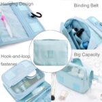 8 Pcs Travel Organizer Set for Luggage – Waterproof Packing Cubes with Shoe Bag, Toiletry Pouch & Laundry Bag | Suitcase Storage Bags for Travel (Sky Blue) - Image 7