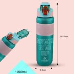 ATTRO Plastic Scout Sports 1000ml Water Bottle with Flip Top Lid Stylish Bottle BPA Free Leak Proof Ideal for Gym Workout, Outdoor, School & Office - Sea Green - Image 5