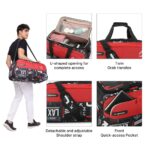 uppercase JFK 55 Cm Duffle Bag | 44 LTS |Dust Resistant Travel Polyester Duffle Bag | Spacious Main Compartment|Adjustable Shoulder Strap | Sustainable Duffle Bags for Women & Men|(Red) - Image 4
