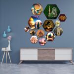 Decor Smart Islamic Wooden Wall Art | Living Room Decoration | Religious Prayer Accent | Home Decor Decorative Mosque Artwork | Spiritual Faith Hanging | Muslim Sticker Panel (WPS_202) - Image 4