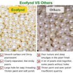 ecofynd 1400 Pcs 8 in 1 Cream Pearls Beads, Shiny Moti for Jewelry Earring Necklace Bracelet Making, Beading DIY Kit for Women Girls Kids (Size- 3/4/5/8/10/12/13/15mm, CS2101), Plastic - Image 5