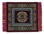 Prayer Aasan/Mat Traditional Design Velvet Aasan | Meditation Prayer Carpet Mat | Pooja Aasan Mat | Multipurpose Premium Velvet Rug Mat Pack of 2-Maroon, Blue - Image 4