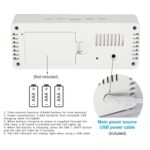 Plastic Digital Smart Back Light, Modern Table Mirror Alarm Clock with Sensor Date and Temperature for Office, Home and Bedroom |Alarm Clock for Heavy Sleeper (White), 14 x 3.8 Cm - Image 6