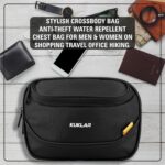KUKLAR Travel Waist Bag Money Organizer Waterproof Mobile Pouch with Multi-Compartments Portable Cosmetic & Passport Pouch for Men & Women(Black) - Image 7