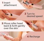 Pink Pedi Stalwart Callus Remover For Feet Dead Skin Pedicure Tools Callus Remover Hard Dead Skin Electric Foot Rechargeable Pedicure Tool Flawless Electronic (Pack Of 1 Pcs) - Image 3