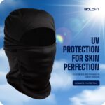 Boldfit face mask for Bikers Full face mask for Bikers Helmet Head Cover Balaclava for Men Bike Riding & Biker Head Cover for Helmet for Men Balaclava for Adult Black Masks for Bike Riding - Black - Image 5