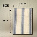 Scarf for Women Stylish Pleated Stripes Woven Cotton with Tassels | Hijab Scarf | Stole | Soft, Lightweight, and Latest Scarves | 74 x 34 Inches - Image 6