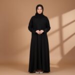 Women Embroidered Abaya Burqa in Firdous Fabric with Floral Sleeve Design | Modest Wear | Without Dupatta - Image 5