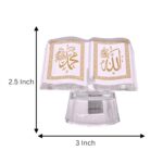 Islamic Crystal Open Quran Showpiece with Allah & Muhammad (ﷺ) Calligraphy – Decorative Religious Gift Item - Image 4