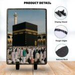 INTERNATIONAL GIFT Square Shape Kaaba Stone Frame | Islamic Rock Plaque for Home Decor | Mecca Masjid Gift for Ramadan & Prayer Room - Image 4