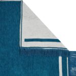 Premium Velvet Islamic Prayer Mat, Teal, Arabic Calligraphy Design, Anti-Slip Base, 27x50 Inches, for Home, Mosque & Travel (Aqua) - Image 5
