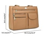 K London Ladies Leather Handbag|Women's Handbag in Soft Leather - Womens Designer Shoulder Hand Bag – Medium Practical Size - Image 4