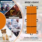 OTICA Foldable Soft Stretcher For Medical Use - Portable Waterproof Stretcher For Patient, Emergency Use | Patient Transport Stretcher | Orange Stretcher With Carry Bag Support Upto 110kg Weight - Image 6