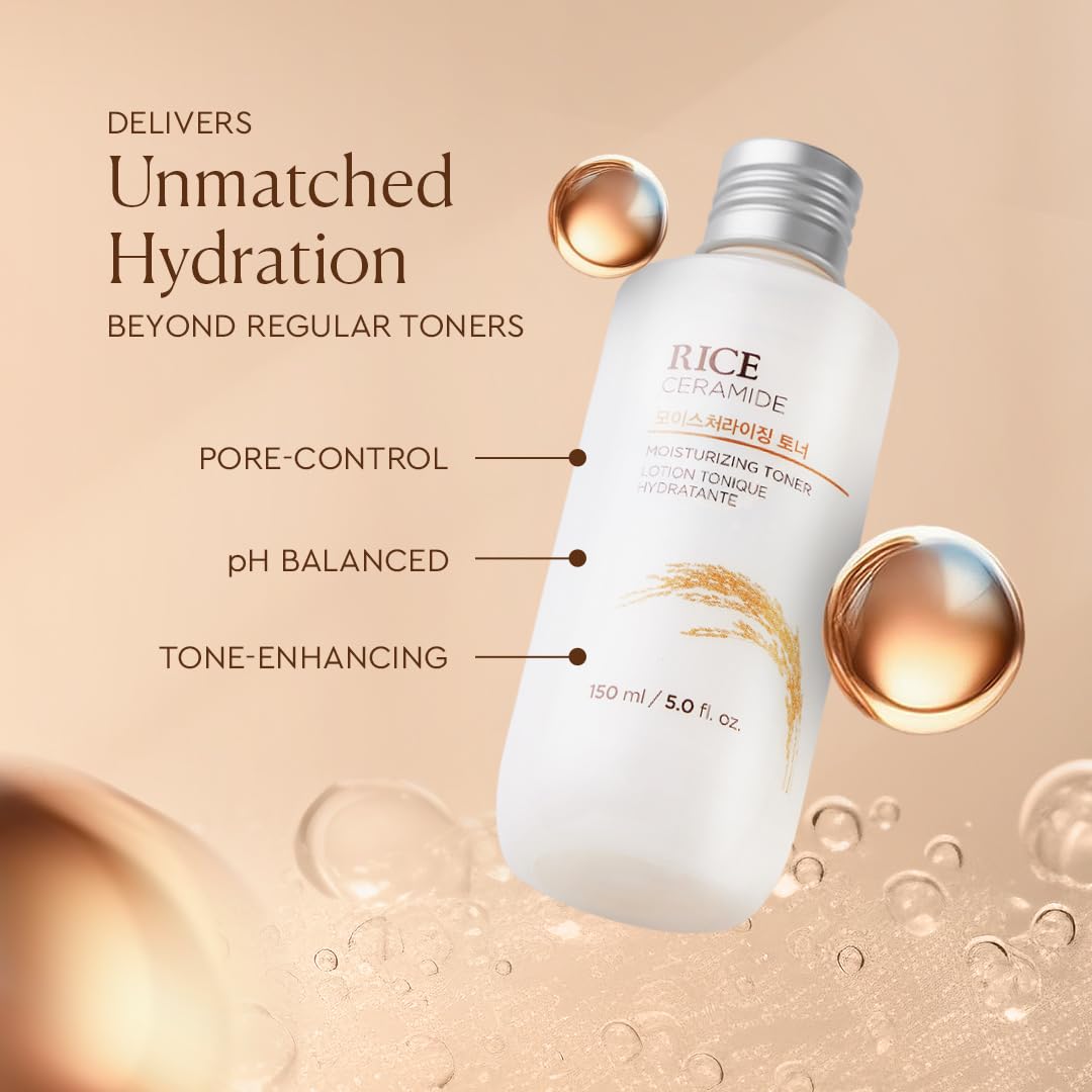The Face Shop Rice & Ceramide Moisturizing Face Toner Enriched With Rice Extracts To Brighten The Skin | Suits All Skin Types | Hydrating Milky Face Toner For Glowing Skin, Korean Skin Care,150ml - Image 3