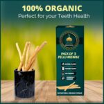 Pack of 3 Miswak Sticks for Teeth with Holder - Natural Toothbrush for Teeth Whitening, Oral Health & Fresh Breath - Vacuum Sealed Natural Flavored Chew Sticks for Humans || Pack of 3 - Image 7