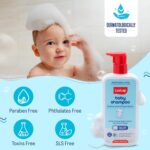 LuvLap Milky Soft Baby Shampoo - 600ml, Tear Free Formula, Ph 5.5,With Milk Protein, Vitamin E & Coconut Oil, Shea Butter & Chamomile, Soft & Shiny Hair, No Paraben, Dermatologically Tested - Image 7