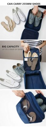 Styleys Waterproof Shoe Bag/Shoe Pouch For Travelling/Storage (Navy Blue) - S1095 - Image 6