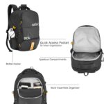 Safari Grande 43L Expandable Travel Laptop Backpack, 3 Compartments, Compression Straps, Bottle Holder, Overnighter Travel Bag For Boys And Girls, Color- Black - Image 4