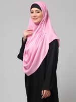 Stone White Plated Hijab | Khimar | Prayer Hijab for Girls & Women – Elegant & Ready-to-Wear Islamic Wear - Image 3
