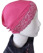 Womenâ'S Premium,Lace Jersey Under Scarf,Bonette Innercap,Headscarves,Hijab-Pink, Female - Image 4