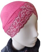 Womenâ'S Premium,Lace Jersey Under Scarf,Bonette Innercap,Headscarves,Hijab-Pink, Female - Image 7