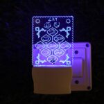 UKANI Islamic 3D Optical Illusion Acrylic Night Lamp, 7 Colors RGB Auto Colour Changing LED Plug and Play Night Light, Office Light, Best for Gift - Pack of 1 (SD112,Multicolour, 3 Inch) - Image 5