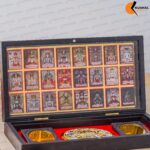 24K Gold Plated Religious Frame Photo Frame with Charan Paduka Return Gifts for Home Puja Office (24 Tirthankar) - Image 3