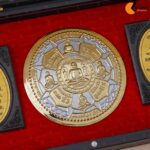24K Gold Plated Religious Frame Photo Frame with Charan Paduka Return Gifts for Home Puja Office (24 Tirthankar) - Image 5