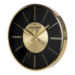 Daniel Hechter Paris Seine Collection Wall Clock, Silent Sweep Non-Ticking,12 inch(30cm) HD Glass Black Dial, Gold Aluminum Face & Metal Frame, Modern Decorative Clock for Home & Office - DHCL1004 - Image 3