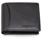 amazon basics Leather Wallet | Durable Leather Craftsmanship | 6 Card Slots, 2 Cash Compartments, Zip Pocket (Black) - Image 4