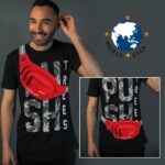 Large Pockets for Men or Women Handy Hiking Zip Pouch Money Style Travel Holder with Waist Bag Style Travel Pouch Passport Holder with Adjustable Strap Belt Bag (Red) - Image 4