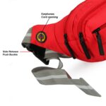 Large Pockets for Men or Women Handy Hiking Zip Pouch Money Style Travel Holder with Waist Bag Style Travel Pouch Passport Holder with Adjustable Strap Belt Bag (Red) - Image 6