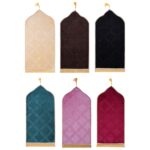 Prayer Rug Soft Turkish Portable Muslim Prayer Mat for Adults Men Women Kids Beige | Rugs & Carpets | Rug Pads & Accessories - Image 4