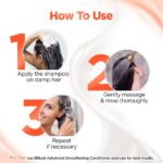 BBLUNT Advanced Smoothening Shampoo with Keratin & Hyaluronic Acid - 300ml Makes Hair Frizz-Free & Straighter | Gently Cleanses | Adds Spectacular Shine | SLS & Paraben-Free | For Men & Women - Image 5