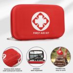 First Aid Kit Empty Case for Travel – Small Waterproof Hard Shell Medical Storage Box | Compact 8.2 x 5.3 x 3.1 Inch EVA Survival Kit Organizer for Medicines, Bandages & Emergency Supplies - Image 3