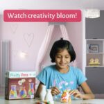 TOYKRAFTT Paint Your Own Pretty Pots - Terracotta Pot Painting Kit for Kids 8-12, DIY Art & Craft Activity, Birthday Gift for Girls & Boys Age 9, 10, 11 - Image 3