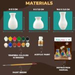 TOYKRAFTT Paint Your Own Pretty Pots - Terracotta Pot Painting Kit for Kids 8-12, DIY Art & Craft Activity, Birthday Gift for Girls & Boys Age 9, 10, 11 - Image 4