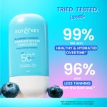 Dot & Key Blueberry Hydrate Barrier Repair Sunscreen In-Vivo Tested SPF 50+ PA++++ | With Ceramides & Hyaluronic, Hydrates & Protects Skin | Repairs Damaged Skin, Lightweight, Non-Sticky, Non-Greasy | 50g - Image 4