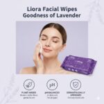 Liora Wet Wipes, Daily Cleansing, Refreshing & Moisturizing Facial Wipes | Aloe Vera Enriched | Rose, Lavender, Watermelon & Cucumber | Anti-Acne, Biodegradable | 25 Wipes Each, Pack of 8 (Total 200 Wipes) - Image 5