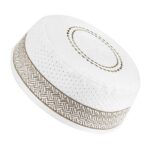 OhMill Men Muslim Kufi Prayer Hat Islam Beanie Cotton Topi Cap Arabia India Crochet Skull Cap Embroidery Headwear Eid Gift - Image 3