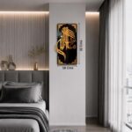 CraftsCy Mashallah Islamic Wall Art Decor, Black & Gold Acrylic Frame, Arabic Calligraphy, 16 x 30 cm, for Living Room, Bedroom, Prayer Room - Image 3