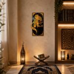 CraftsCy Mashallah Islamic Wall Art Decor, Black & Gold Acrylic Frame, Arabic Calligraphy, 16 x 30 cm, for Living Room, Bedroom, Prayer Room - Image 5